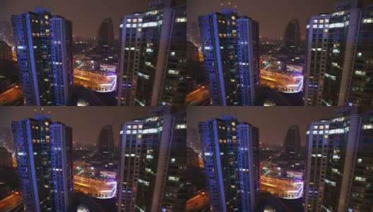 北京夜晚的城市交通高清在线视频素材下载