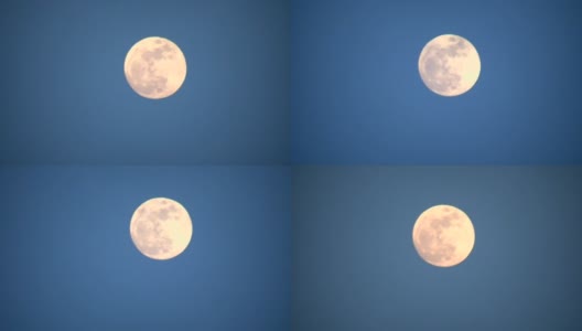 黄昏时可以看到满月(高清)高清在线视频素材下载
