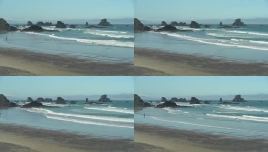 美国俄勒冈州印第安海滩阳光4K。UHD高清在线视频素材下载
