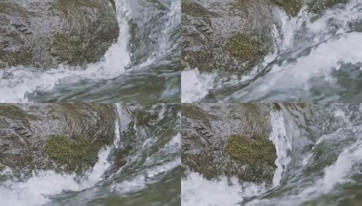 日本奥多摩，多摩河的水流，用慢镜头拍摄高清在线视频素材下载