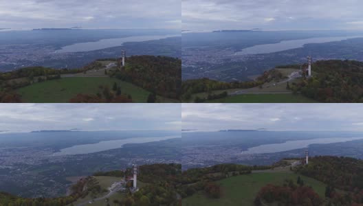 Mt.Salève秋天在日内瓦周围高清在线视频素材下载