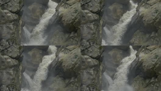 小溪瀑布意大利阿尔卑斯山慢镜头高清在线视频素材下载