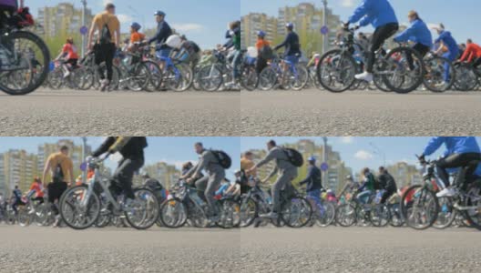 街道上的自行车-慢镜头60帧/秒高清在线视频素材下载