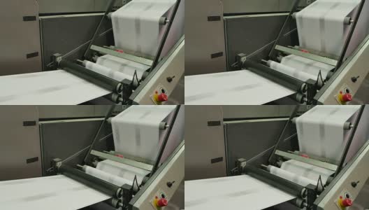 信封纸卷正在印刷的大工厂流水线上高清在线视频素材下载