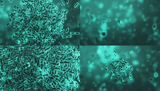 细菌克隆，美丽的3d动画高清在线视频素材下载