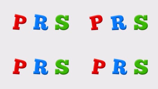 用拉丁字母P, R, S写在白色笔记本上高清在线视频素材下载