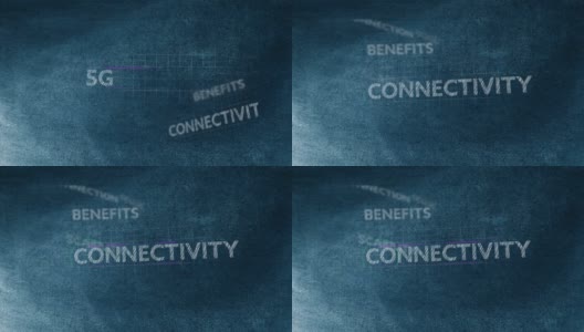 蓝色背景下的计算机网络概念文本高清在线视频素材下载