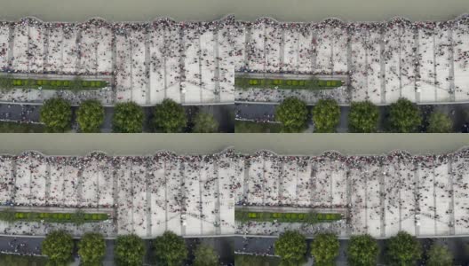 中国上海旅游目的地的无人机鸟瞰图高清在线视频素材下载