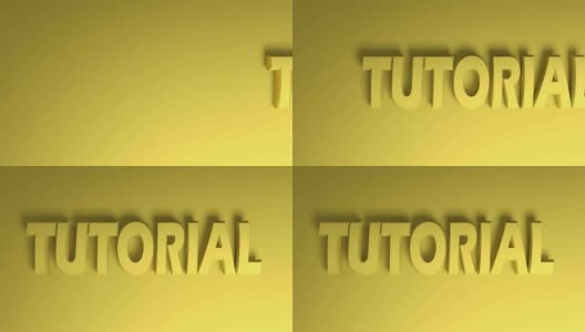 教程黄色书写传递黄色背景- 3D渲染视频剪辑高清在线视频素材下载