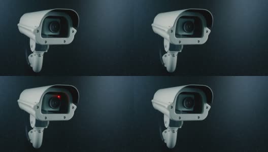 监控摄像头在墙上循环拍摄高清在线视频素材下载