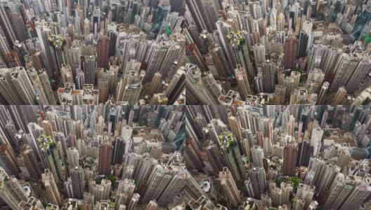 香港建筑外观的空中超延时高清在线视频素材下载