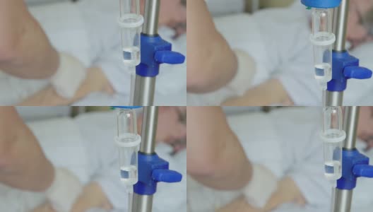 在医院病房静脉滴注高清在线视频素材下载