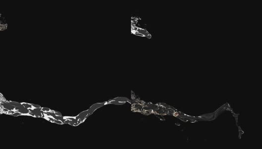 3D动画的水流与阿尔法高清在线视频素材下载
