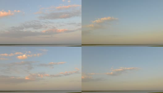 美丽的白云在蓝天上移动的延时高清在线视频素材下载