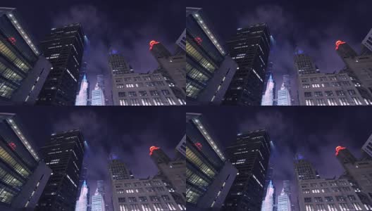 芝加哥市中心延时录像。芝加哥的摩天大楼高清在线视频素材下载