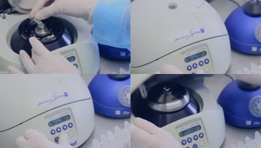 在离心机中混合PCR微管高清在线视频素材下载