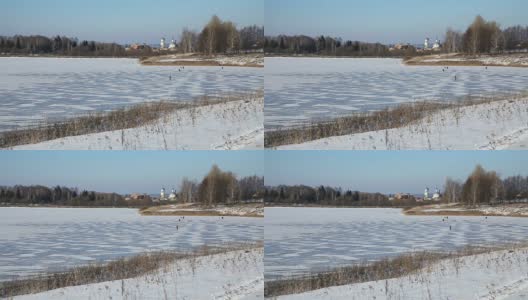 冬季景观湖高清在线视频素材下载