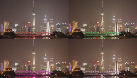 2013年9月10日，中国上海，外白渡桥交通时间。高清在线视频素材下载