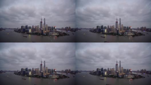 上海城市的天际线高清在线视频素材下载