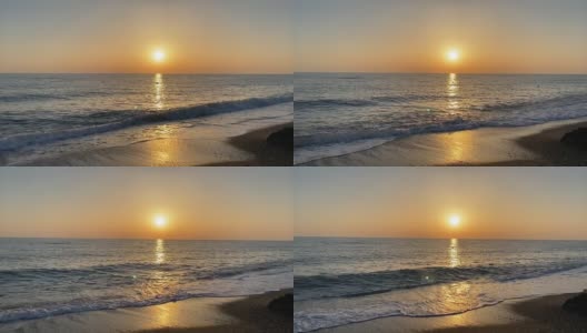sunset on the sea高清在线视频素材下载