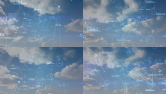 动画网络连接与数据处理天空与云高清在线视频素材下载