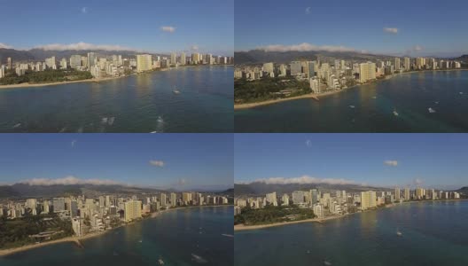 夏威夷，檀香山，瓦胡岛，威基基岛高清在线视频素材下载