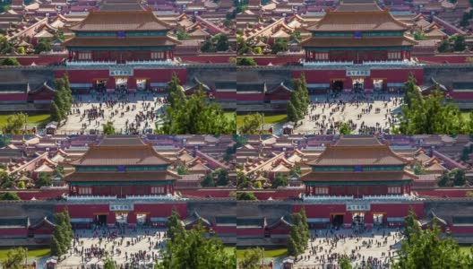 中国北京，故宫博物院后门的不同视角高清在线视频素材下载