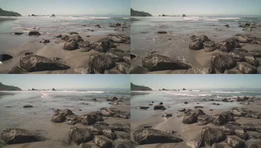 俄勒冈州印第安海滩的摄影车拍摄了4K。UHD高清在线视频素材下载