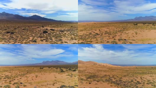360旋转鸟瞰图隐蔽和广阔的沙漠沙丘高清在线视频素材下载
