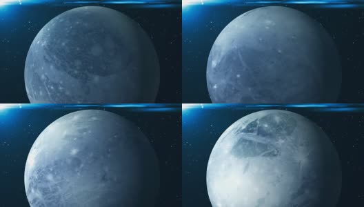 冥王星动画。3 d渲染背景高清在线视频素材下载