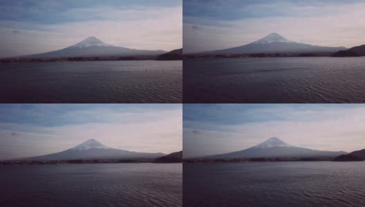 鸟瞰图视频4k。日本富士山的最佳观景地点是樱花塔寺。日本高清在线视频素材下载