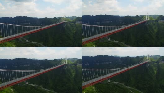 矮寨桥鸟瞰图，吉首，中国湖南。高清在线视频素材下载