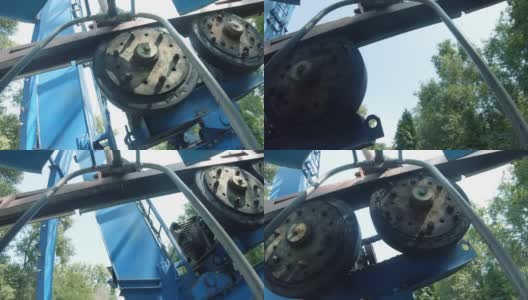 旧摩天轮的轮子和机械部件高清在线视频素材下载