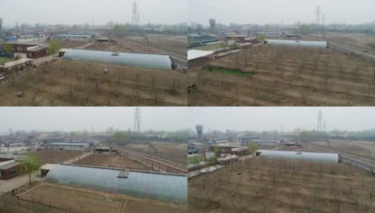 北京郊外，被农田、小工厂和火车轨道包围的贫穷的小农村地区。高清在线视频素材下载