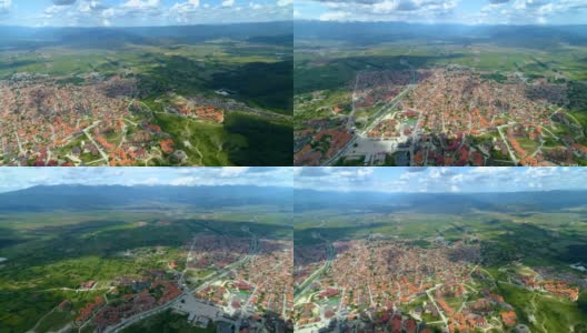 保加利亚班斯科的超宽鸟瞰图高清在线视频素材下载