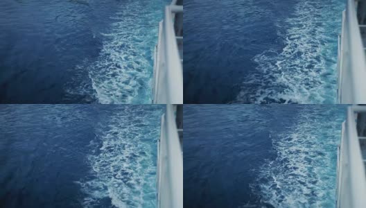 船在海面上产生泡沫高清在线视频素材下载