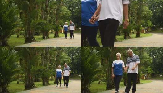 活跃的老年夫妇享受健康的生活方式高清在线视频素材下载
