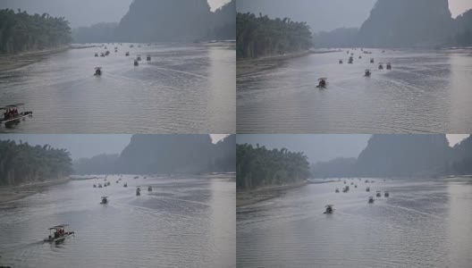 玉龙河与喀斯特山地景观高清在线视频素材下载