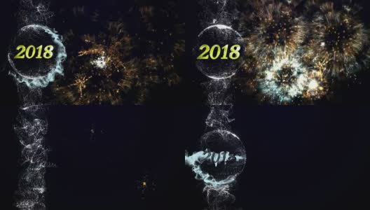 2018年，新年动画，渲染，背景，循环高清在线视频素材下载