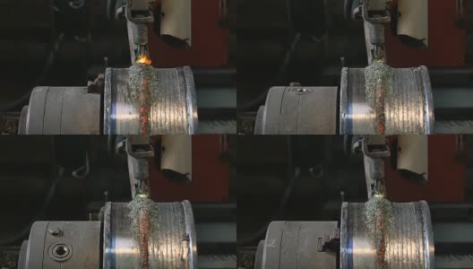 焊接机器人对管盘进行覆盖焊接保护。卷管自动焊接高清在线视频素材下载