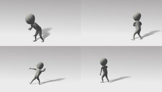 3DCG人体运动CG动画投球高清在线视频素材下载