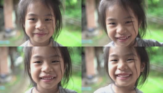 小女孩的微笑高清在线视频素材下载