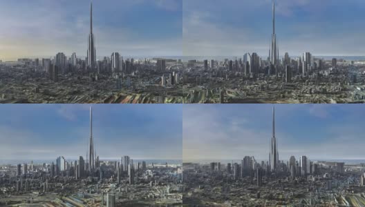 智慧城市概念摩天大楼高清在线视频素材下载