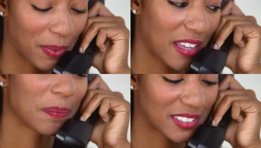 非裔美国女商人打电话高清在线视频素材下载