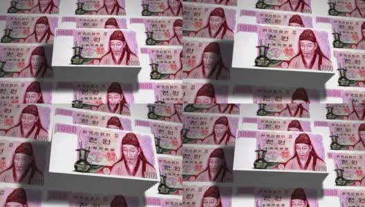 won is the official currency of South Korea高清在线视频素材下载