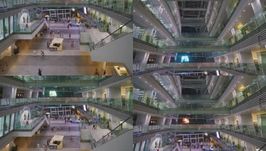 广州市图书馆主厅室内全景4k高清在线视频素材下载