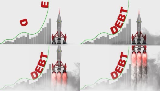 债务增长曲线图高清在线视频素材下载