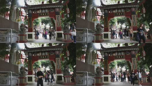 中国香港浅水湾的天后庙或观音祠高清在线视频素材下载