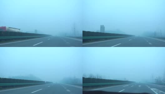 雾天开车有危险高清在线视频素材下载