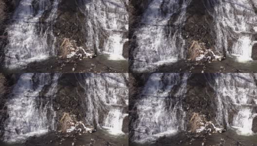日光的4k yudaki瀑布高清在线视频素材下载